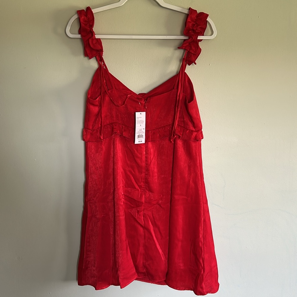 Wild fable Red Sleeveless Dress with Bow Straps - Picture 3 of 4